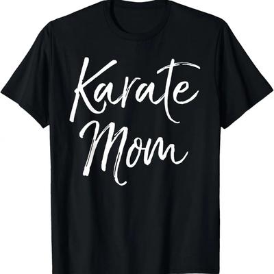 Karate Mom Shirt for Women Cute Martial Arts Shirt Mothers T-Shirt