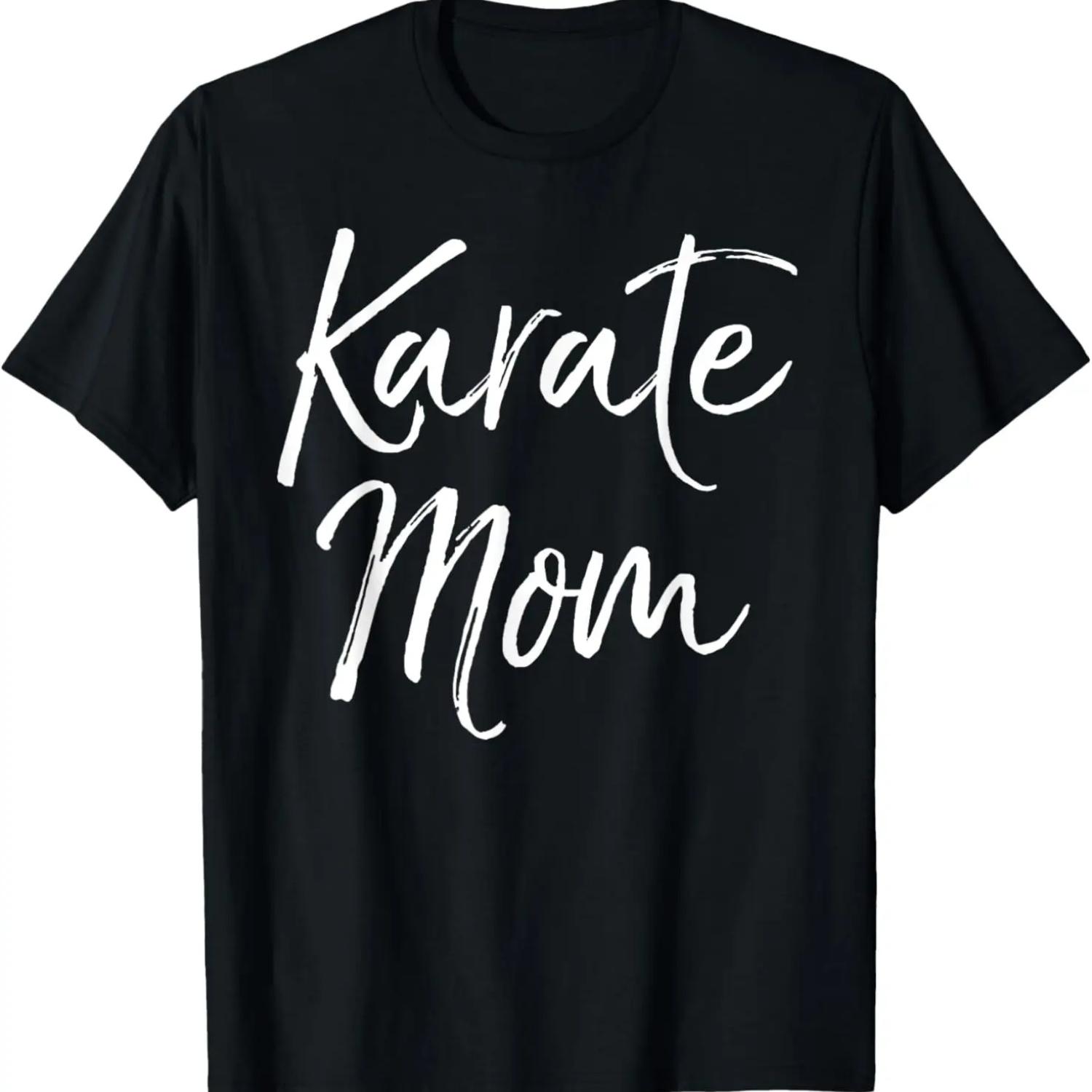Karate Mom Shirt for Women Cute Martial Arts Shirt Mothers T-Shirt S чёрный