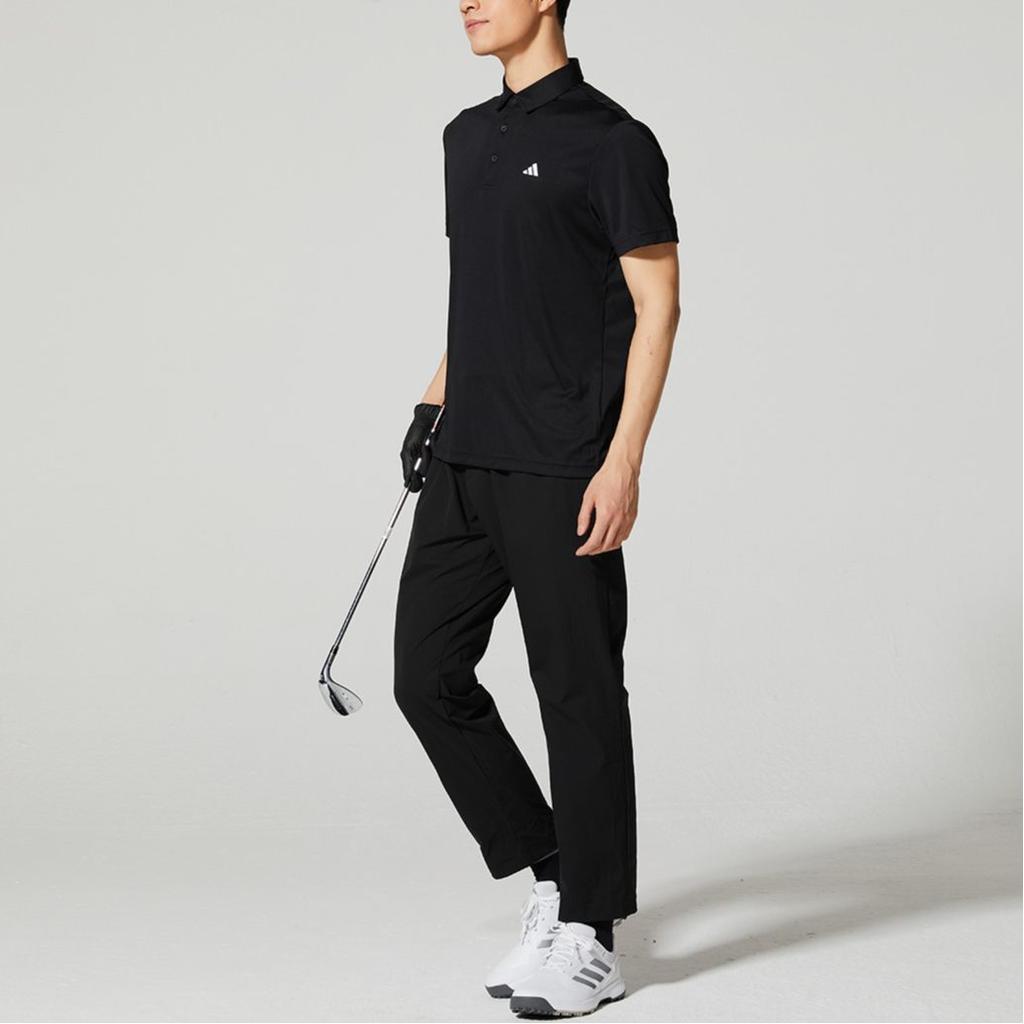 Adidas Polo Shirts Men's Black Polo Collar Moderate JG1303