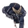 PunkStyle Top Hat with Gear Rose Party Fedoras Hat Hair Clip Carnivals Headpieces