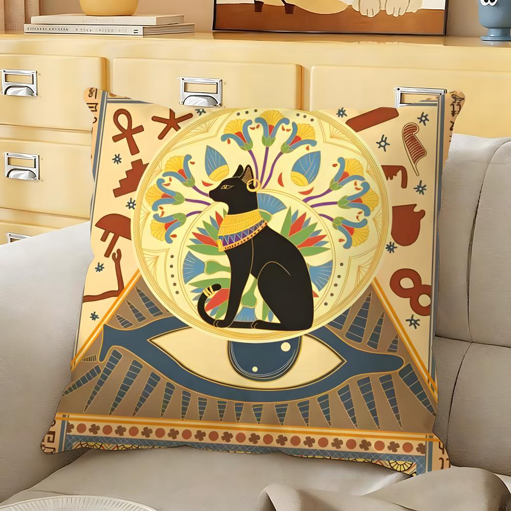 Mystery Greek Ancient Egyptian Cushion Cover Soft Durable Reversible Pillow Cover Home Car MultiScene Daily Comfort Pillowcase