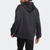 adidas Solid Color Brand Logo Kangaroo Pocket Long Sleeved Thickened And Fleece Lined Sweatshirt Unisex Black IB2731