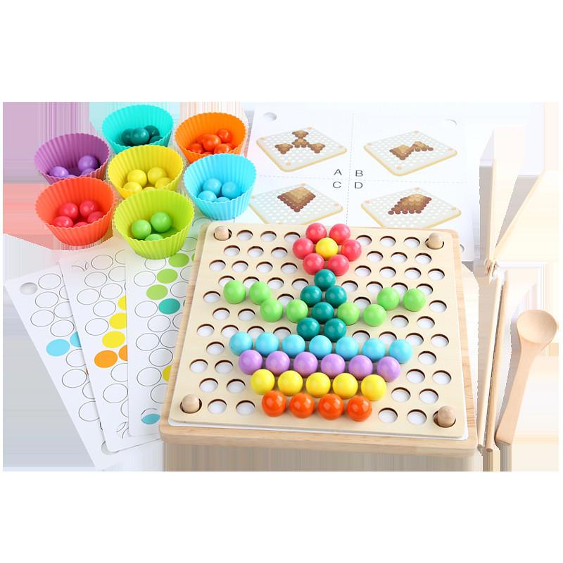 

Educational Beaded Wooden Toy Game For Kids Improve Attention Problem Solving