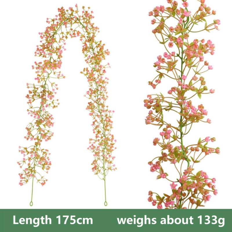 175Cm Artificial Flowers for Decoration Garland Plants Fake Vine Flowers Hanging Ivy Garland Wedding Decoration Party Home Decor