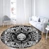 World Tree Round Area Viking Norse Mythology Print Round Rug Living Room Bedroom Floor Mat Game Room Esports Room Decoration