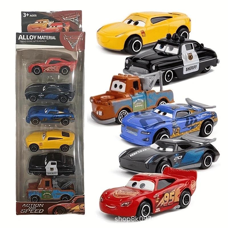 Cross-border Cars 3 Lightning McQueen & Mater Toy Set with Alloy Sliding Action - No Pull-back, Gift Box for Kids