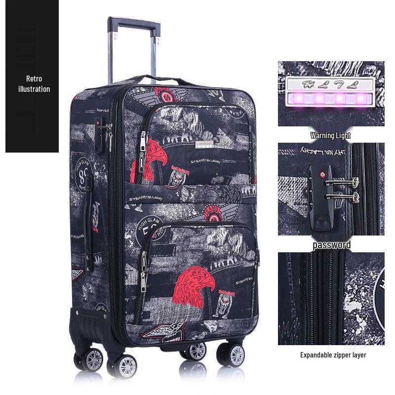 LIDU Red Eagle Oxford Cloth Travel Luggage