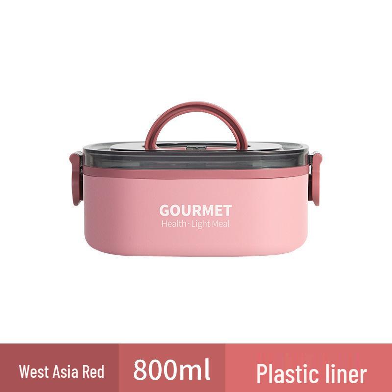 Microwaveable Insulated Lunch Box with Cutlery: Large Capacity Bento for Office Workers and Students