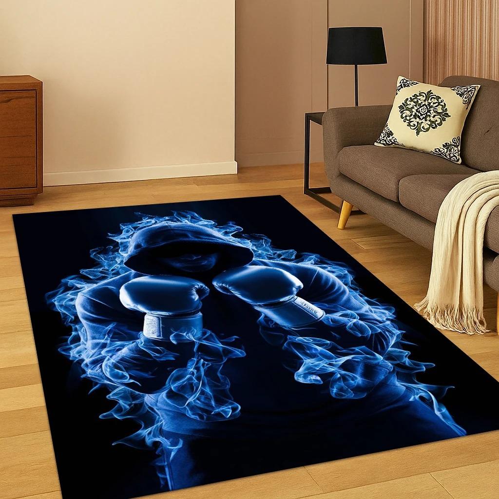 Boxing Gloves Boxer Fight Carpet Rug Mat for Home Bedroom Living Room Sofa Doormat Kitchen Decor Living Room Decoration Home Mat