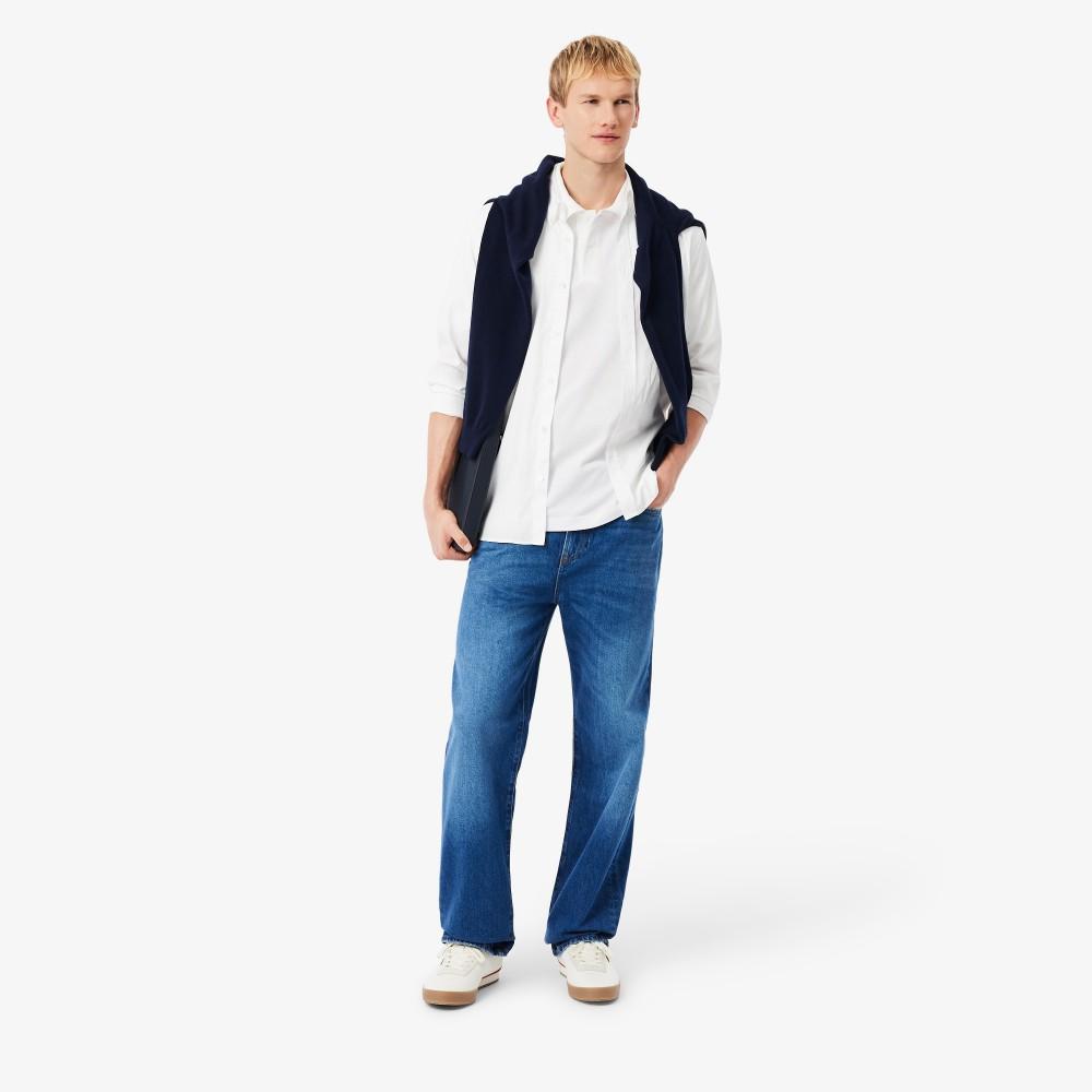 [lacoste] Men's Croc Signature Loose Fit Short-Sleeve Polo Shirt PH7757-56G001