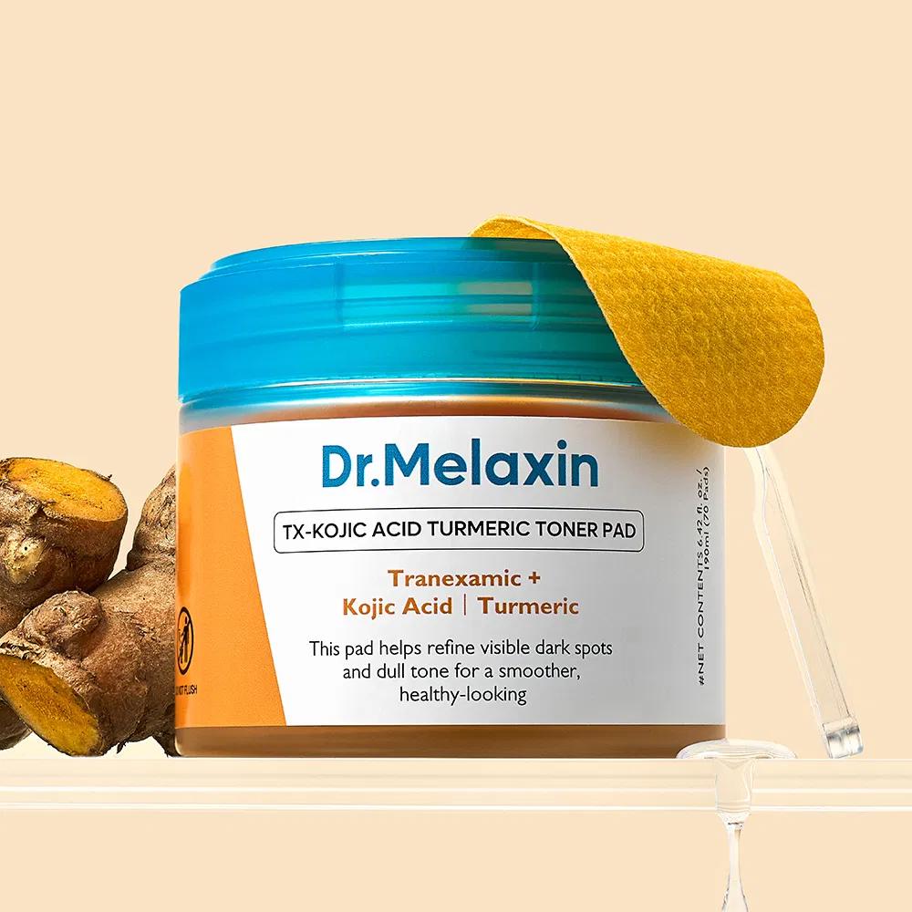 Dr.Melaxin TX Kojic Acid Turmeric Toner Pad Clarifying Smoothing 190ml 70ea Facial Pad K-Beauty