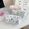 Large Capacity Pencil Case Floral Print Pen Bag Bows Pencil Bag School Supplies For Students