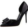 2025 New Luxury Women's High Heels with Side Empty Thin Heels and Pointed Toes High Quality Temperament Lacquer High Heels