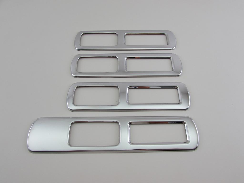 BRIGHTZ Finish Stainless Steel Plated Rear Air Conditioner Rings for Toyota Serena C25 C NC Ultra-Mirror (4-Piece Set) (C25, NC25, 25) [INT-MID-024]