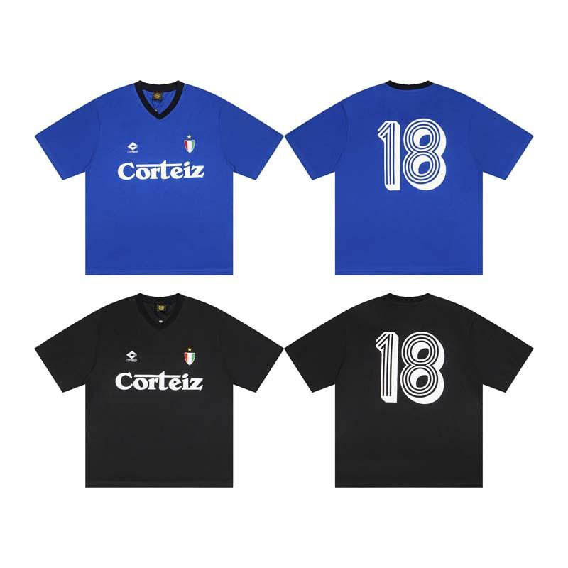 26S Streetwear Graphic T-Shirt Men Women Loose Fit Short Sleeve V-Neck Tee