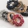 Niche Design Crystal Beaded Hair Tie Versatile Minimalist Style Geometric Bun Retro Elegant Hair Rope