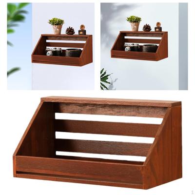 Easy-to-Install Wooden Hanging Shelf, Decorative Floating Wall-Mounted for Bathroom,