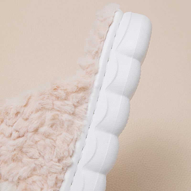 Fashion Splicing Cotton Shoes Autumn and Winter Indoor Home Warm and Comfortable Plush Household Cotton Slippers