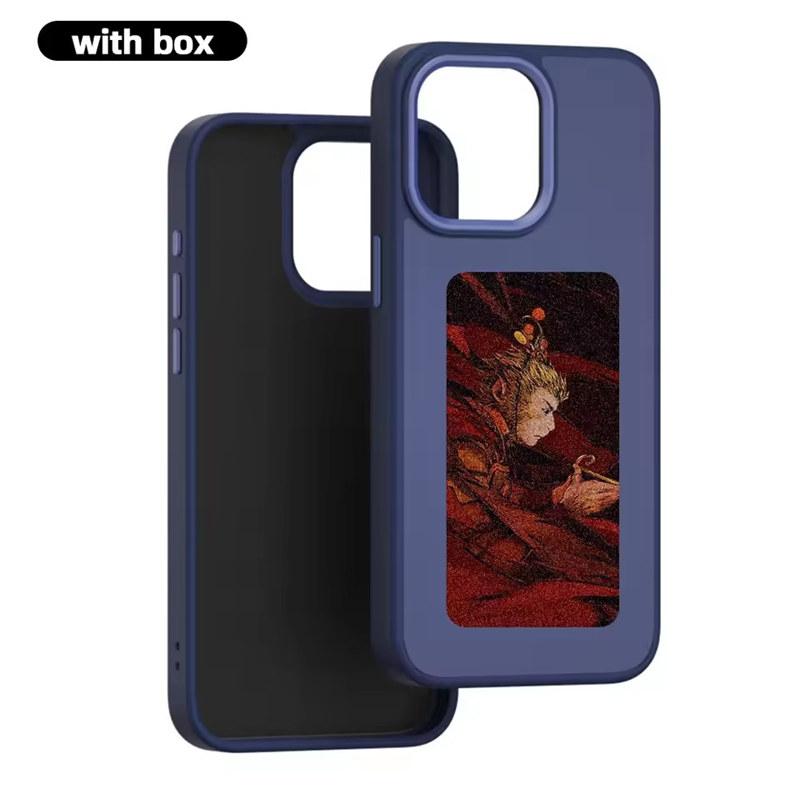 NFC DIY Picture Ink telefondeksel for iPhone 16 15 14 13 12 Pro Max DIY-deksel Skjermtelefondeksel Cartoon Protection Funda batterifri