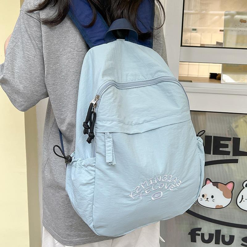 School bag Lazy wind school bag Female high school college student Campus letter backpack Junior high school student tide backpack