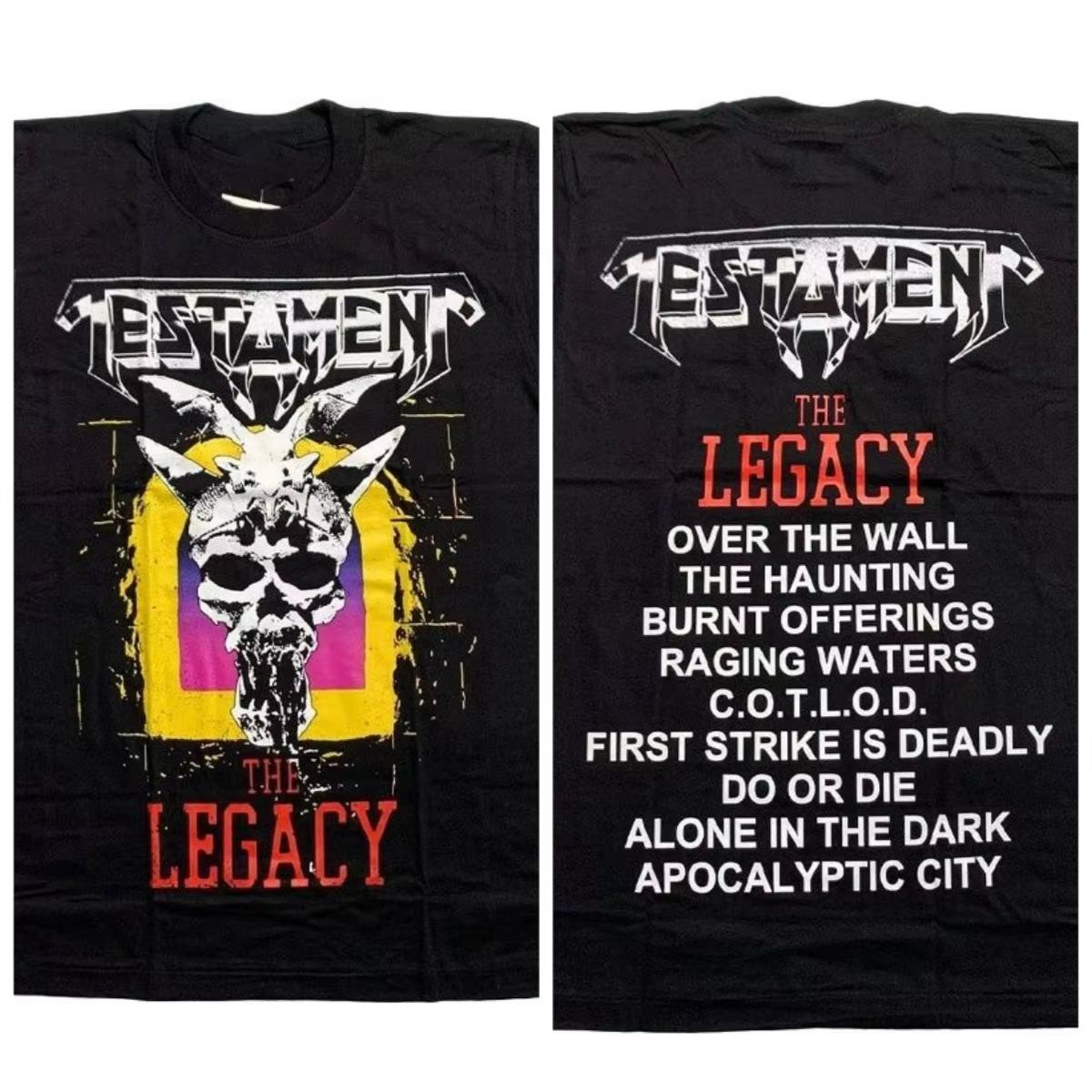 

TESTAMENT Legacy Thrash Metal Thai Band Cotton Print 2025 Summer New Short-sleeved T-shirt for Men and Women 4XL