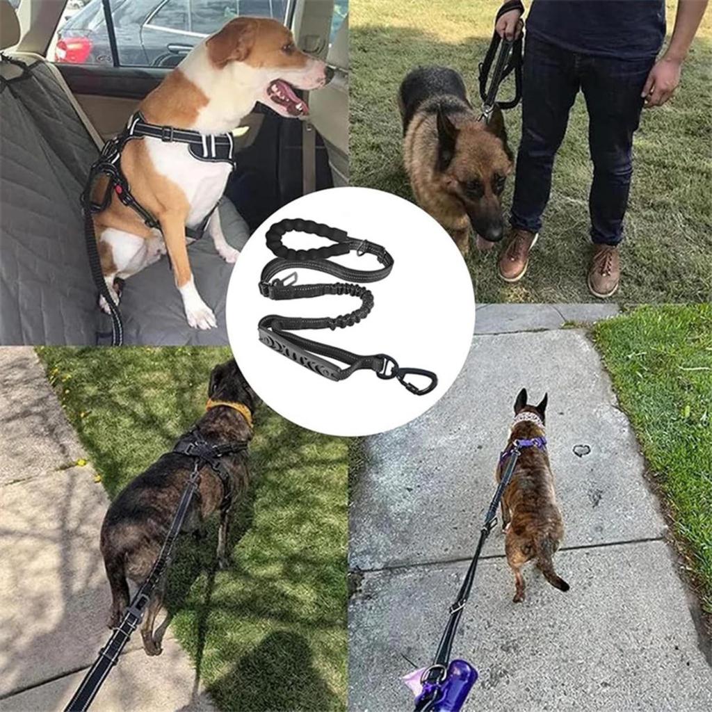 Reflective Dog Leash with Comfortable Padded Handle Heavy Duty Traction Rope for Strong Dogs - Enhance Safety And Contr
