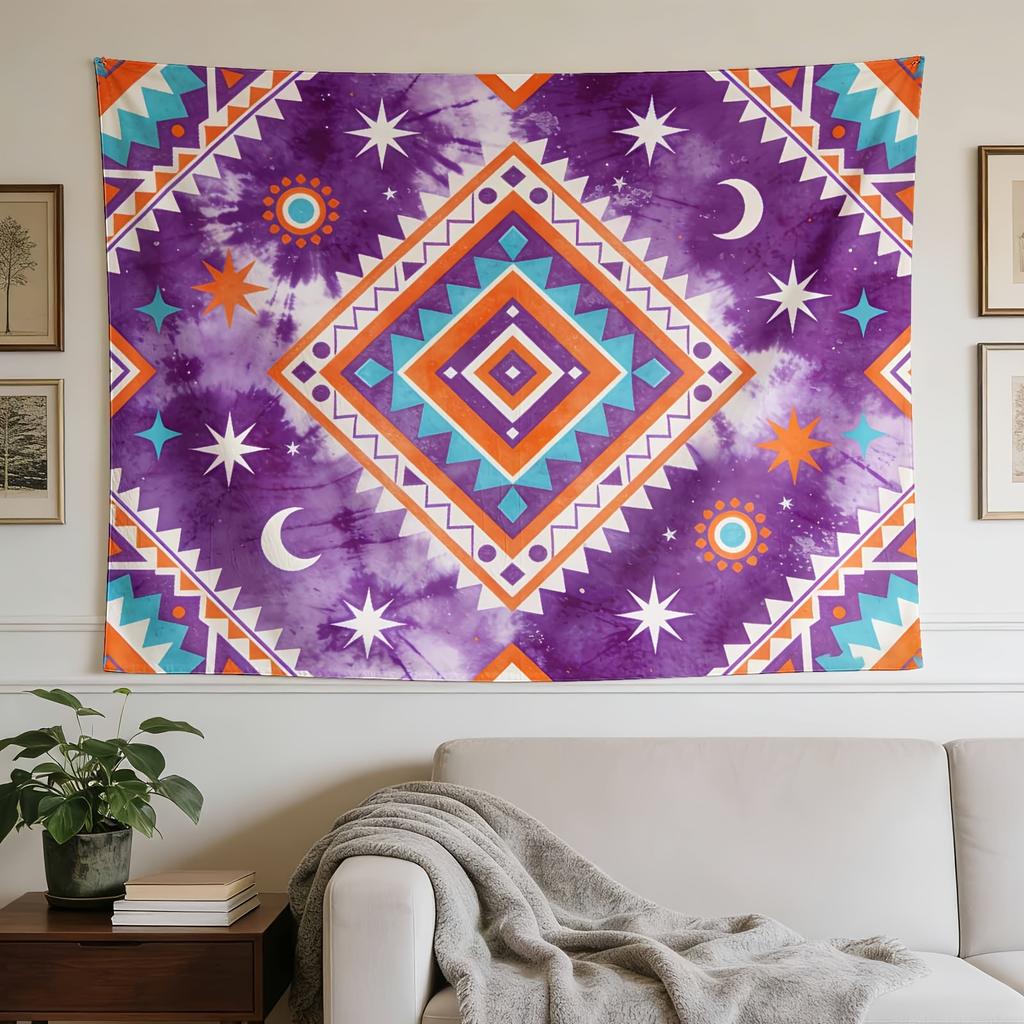 Bohemian Cosmic Tie-dye Tapestry | Perfect for Home, Dorm, and Bedroom Wall Decor, Polyester, Indoor Use