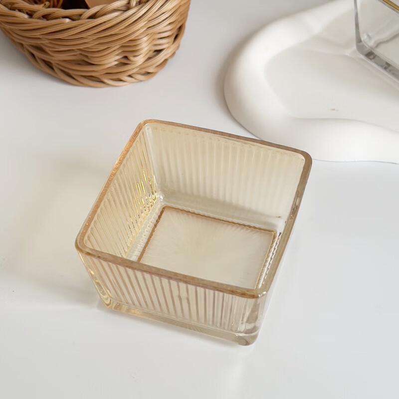 Yude Transparent Glass Square Snack Dish