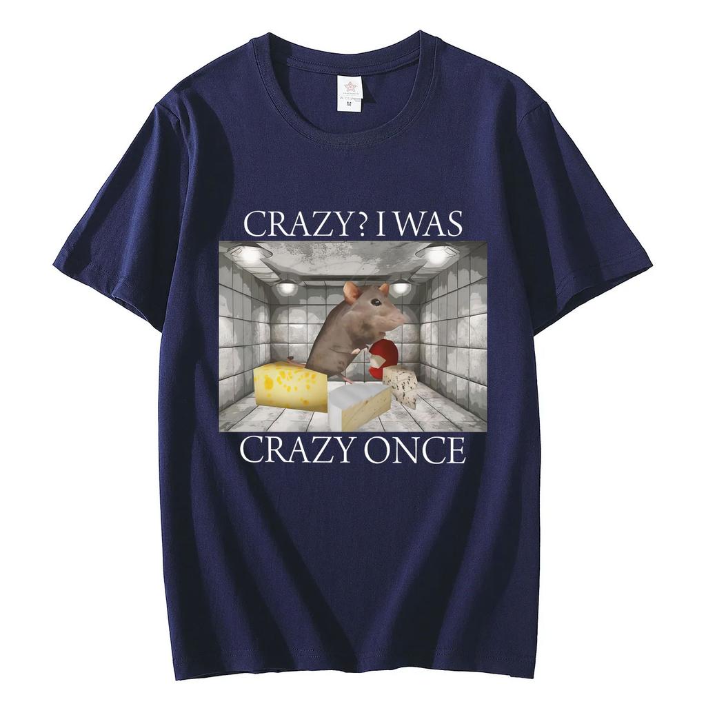 Crazy Rat Funny Meme TShirt Men Women Clothing High Quality Fashion Oversized TShirts Summer Casual Cotton T Shirt Streetwear
