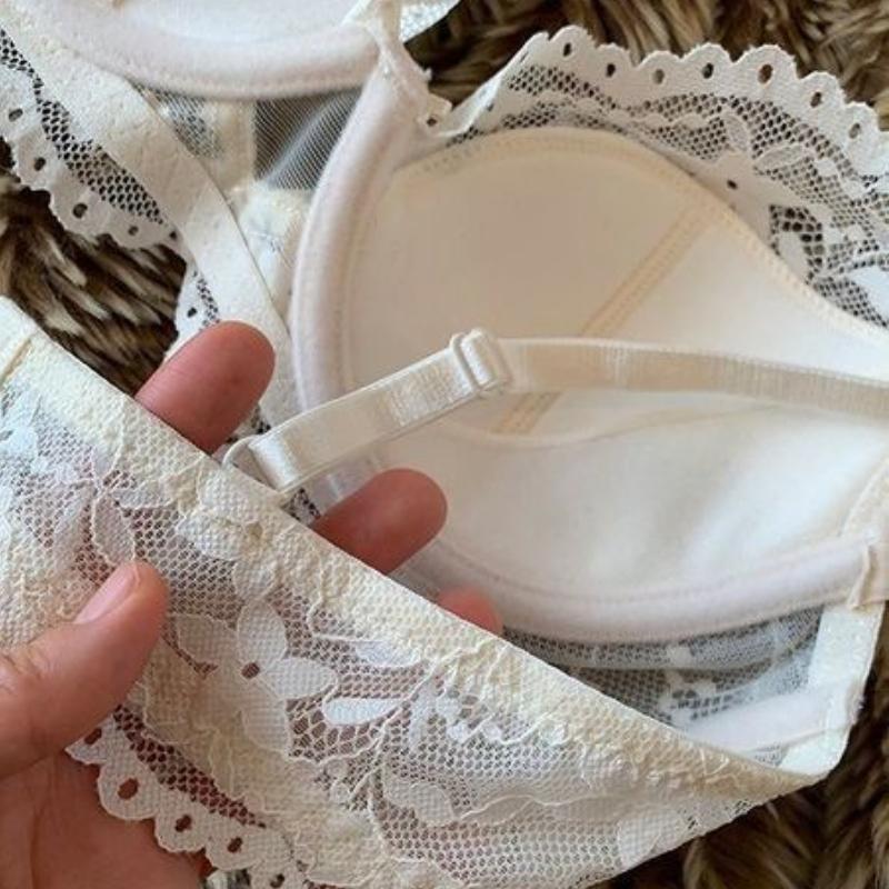 French Bra Women Sexy Lingerie Large Chest Support Thin Comfort Half Cup Soft Underwire Anti Sagging