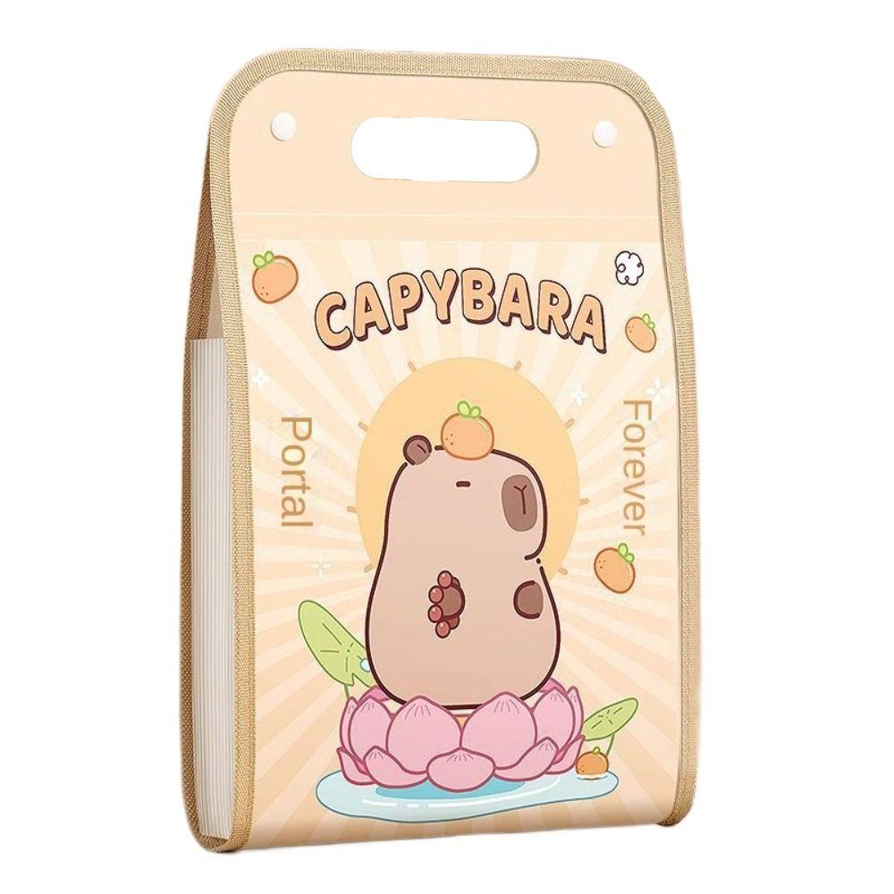 

Папка Capybara большой емкости, 13 карманов, сумка для файлов, новая сумка для хранения данных, школьные канцелярские принадлежности