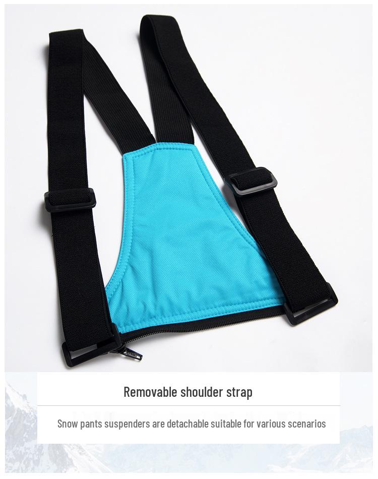 Unisex Winter Ski Bibs: Warm, Thickened Cotton Pants for Outdoor Couples