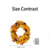 Artificial Wreath Garland Rattan Frame  Festival Pumpkin Maple Leaf  Fall Holiday Decoration