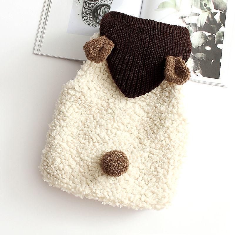 Thickened Cute Lambswool Vest for Infants, Unisex, Ages 1-3, Perfect for Autumn and Winter.