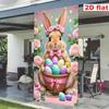 Easter Egg Rabbit & Sheep Party Decoration Banner for Indoor/Outdoor Porch & Wall