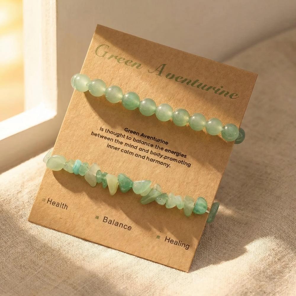 Popular natural stone beaded bracelet, European and American color high-end irregular crystal gravel bracelet.