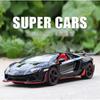 Car Model 1/32 Aventador SVJ LamborghinILP700 Convertible Alloy Sports Car Sound and Light Pull Back Toy Car Gifts for Boy