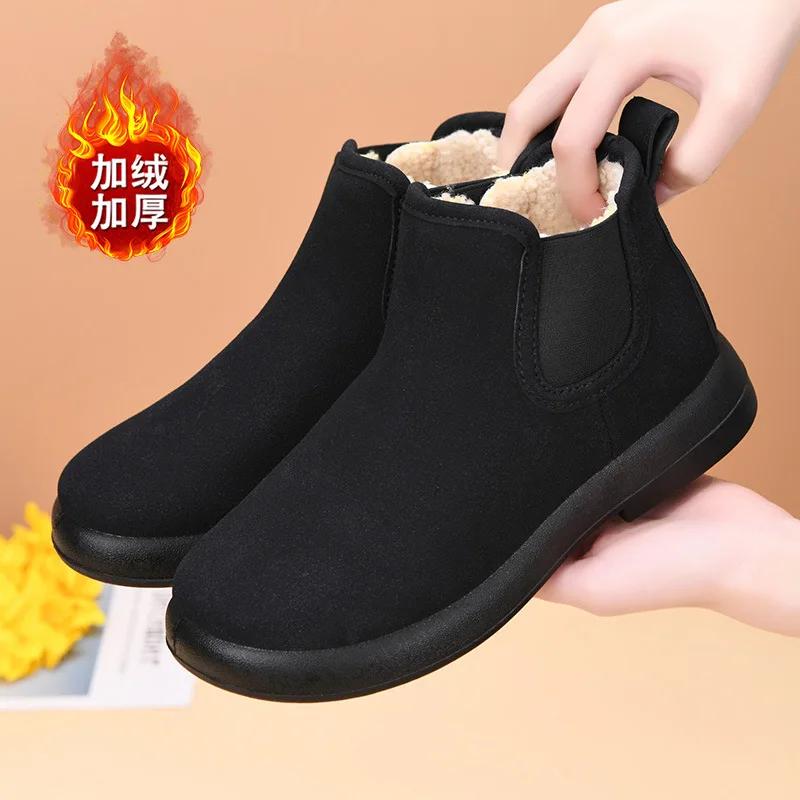 Fashion 2025 Winter Fur Snow Boots For Women Outdoor Warm Comfort Fuzzy Cotton Shoes Fashion Plush Ladies Boots Fluffy House Slippers