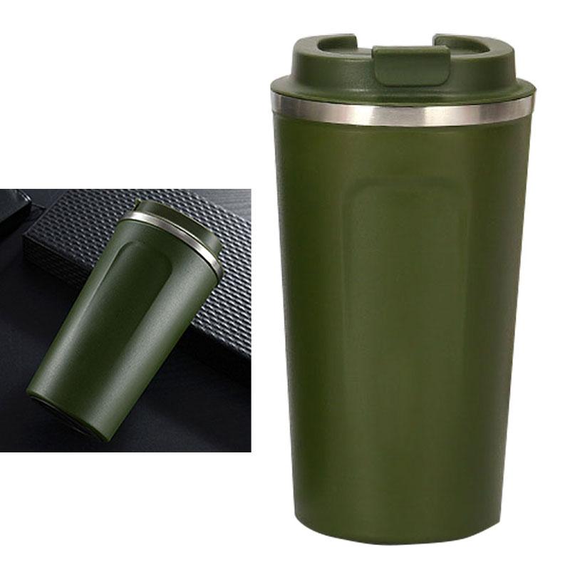 

Coffee Travel Mug Food Grade 304 Stainless Steel Double Walled Insulated Cup for Hot and Cold Drinks 510ml Green зелёный