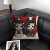M-Mo Daoo Z-Zu Shi Tv Series Cushion Cover Natural Linen Organic Fabric Double-Sided Printing Sofa Home Decor Gift Pillow Case