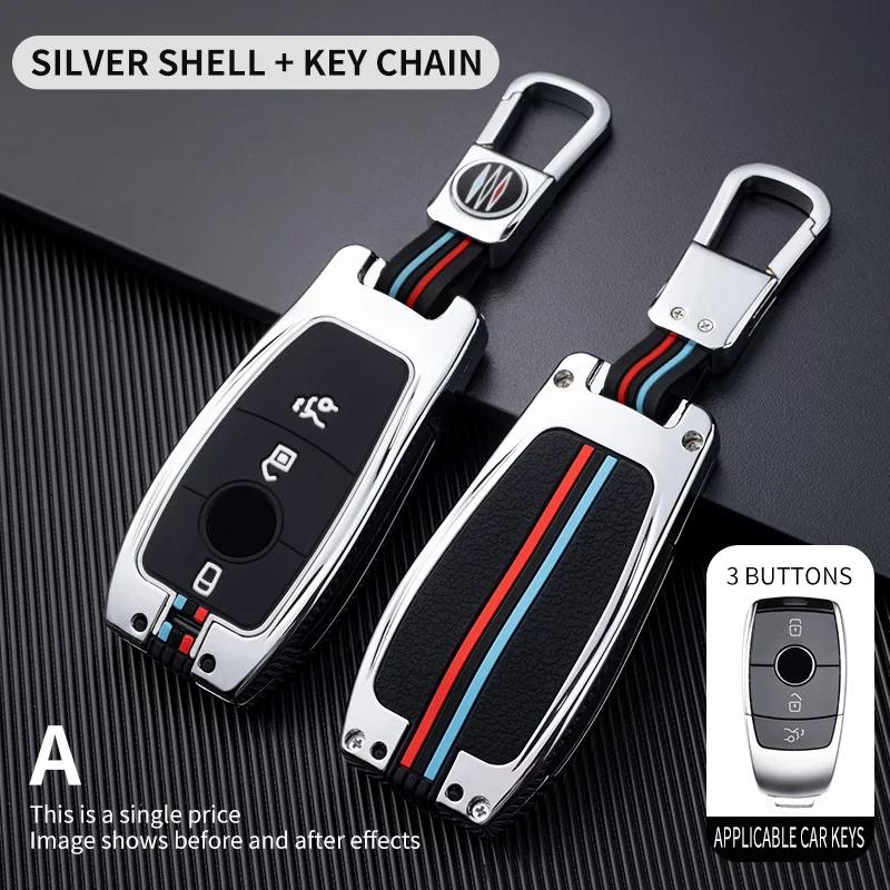 Zinc Alloy Car Remote Key Case Fob for Mercedes Benz A C E S G GLS CLA Class W213 W177 W205 W222 X167 W176 AMG Accessories