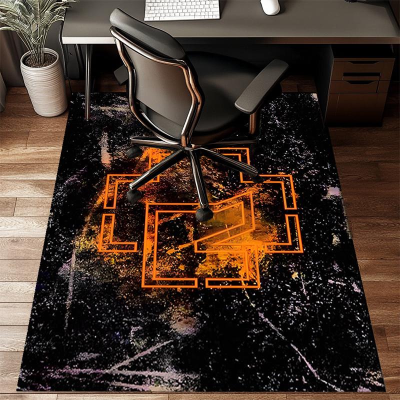 Ramm-stein Skulls And Logo Area Rug Suitable for Indoor And Outdoor,Carpets for Kitchens, Homes, Offices, Living Rooms,Home Decor,Christmas Gift