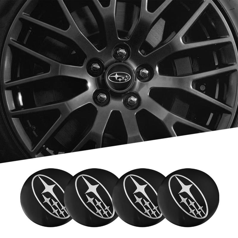4pcs Car Wheel Stickers 56mm Auto Center Hub Cap Decal For Subaru STI Forester Impreza Legacy Outback XV BRZ WRX Tribeca ew3