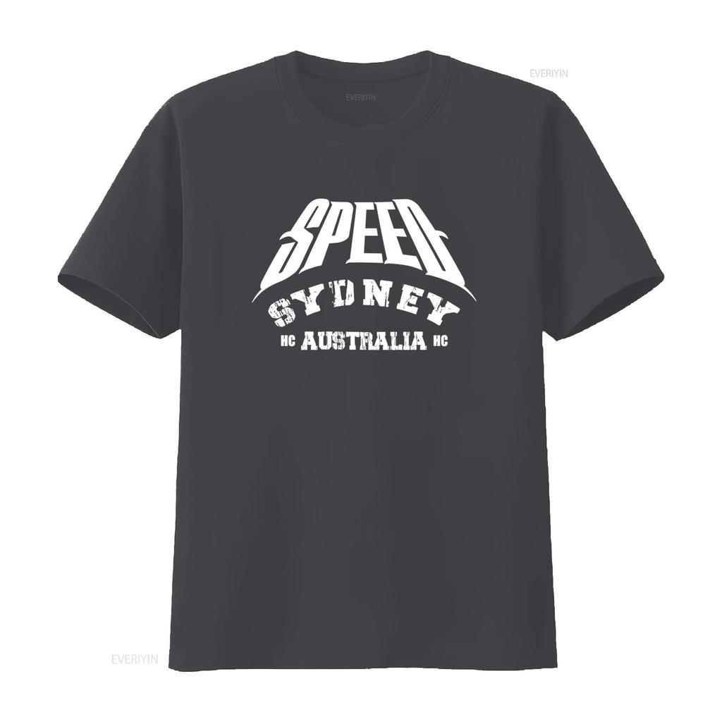 Speed Hardcore Punk Band T Shirt Sydney Australia Metal Rock Vintage Washed Comfortable Fashion Versatile Homme Casual Graphic