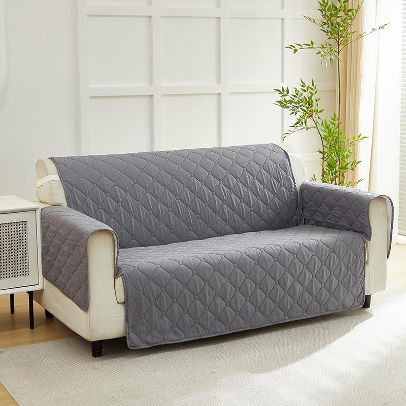 Quilted Diamond Patterned Sofa Cushion Straight Sofa Protective Cover Dustproof Anti Slip Wear-resistant Home Protective Covers Universal Couch Mat