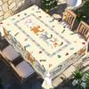 Cartoon Cat Design Rectangle Waterproof Tablecloth for Table Decor Reusable Kitchen Dining Tablecloth Wedding Party Decorations