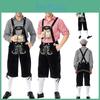 Deutsche Traditionelle Oktoberfest-Kleidung Bühnenkostüm für Herren mit Stilvollem Karoshirt
