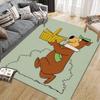 Yogi Bear & Boo Home Sofa Decoration for Living Room & Bedroom, Non‑Slip Play Flannel Floor Mat for Game Room