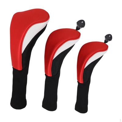 3 Golf Club Covers with Interchangeable Number Tags for Outdoor Use