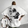 New Dragon Ball Anime Goku Hand Drawn Printed Cotton T-shirt 2026 Summer New Style Men's and Women's Casual Street Trendy Top